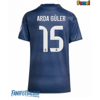Real Madrid Arda Guler #15 Tricou Fotbal Replică 2025-26 Femei Deplasare
